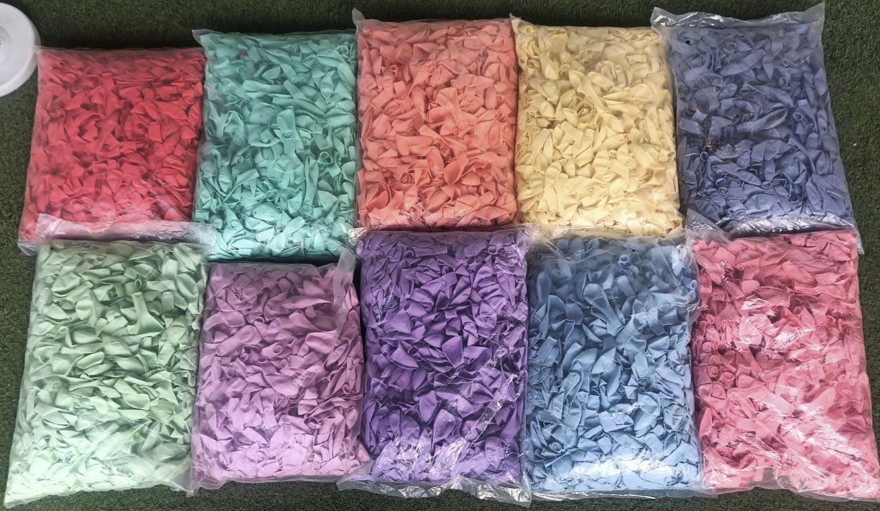 Pastel Balloons 1000 Pcs Packing 1.5 g 9" Imported