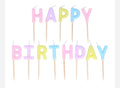 Pastel Happy Birthday Alphabet Candle 13 pcs