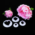 Peonies Flowers Cutter Plastic Set Of 4