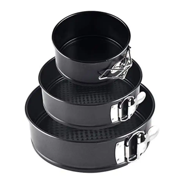 Premium Springform Cake Pan Set - 3 Pieces (Non-Stick, Leak-Proof)