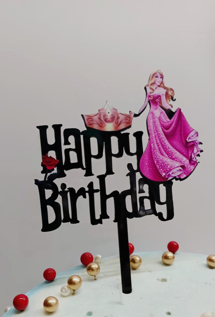 Princess Theme Imported Acrylic Toppers Size Appx 5-8"