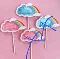 Rainbow Confetti Topper