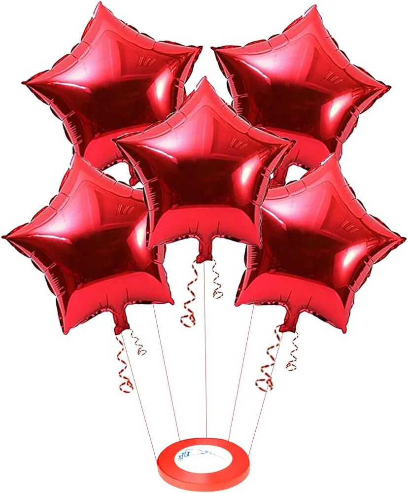 Red 18" Star Shape Foil Loose Pack