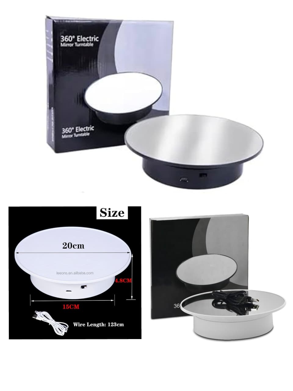 Rotate Machine 20cm Size Clockwise and Anti Clockwise Movement - USB Charging - Battery Backup