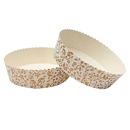 Round Bake and Serve Mould - Paper Baking Mould - Plum Cake Mould - Pack of 50