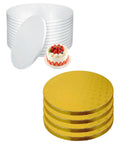 Round Black / Gold & White Cake Drum Board (8" to 18")