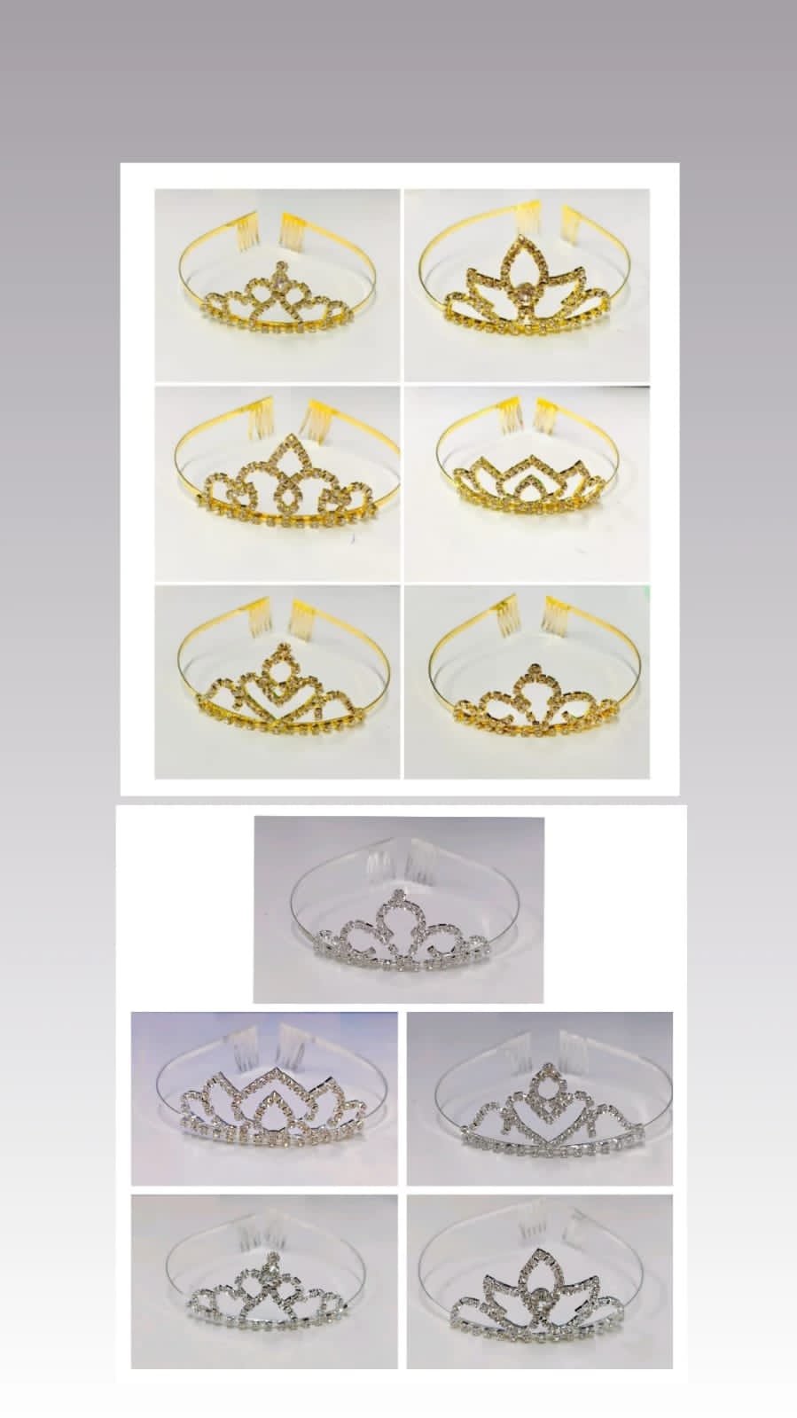 SPL#3 Metal Crown Imported With Hair Comb