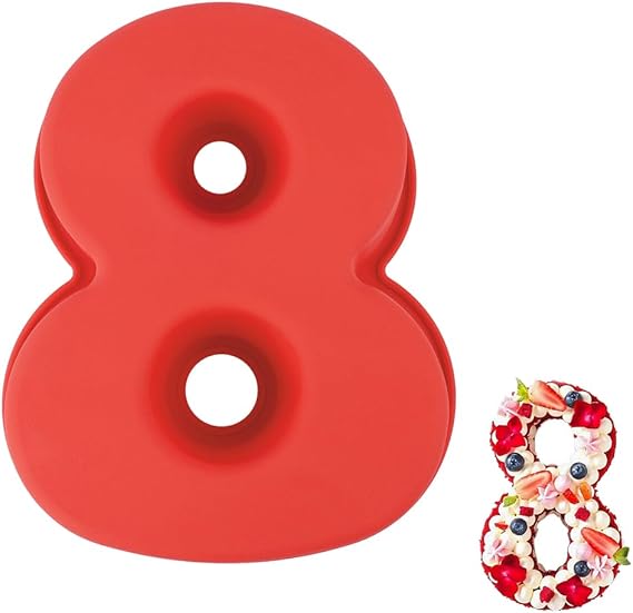 Silicone Number 8 Cake Mold – Non-Stick, Heat Resistant, Multipurpose Baking Mould (Pack Of 1)