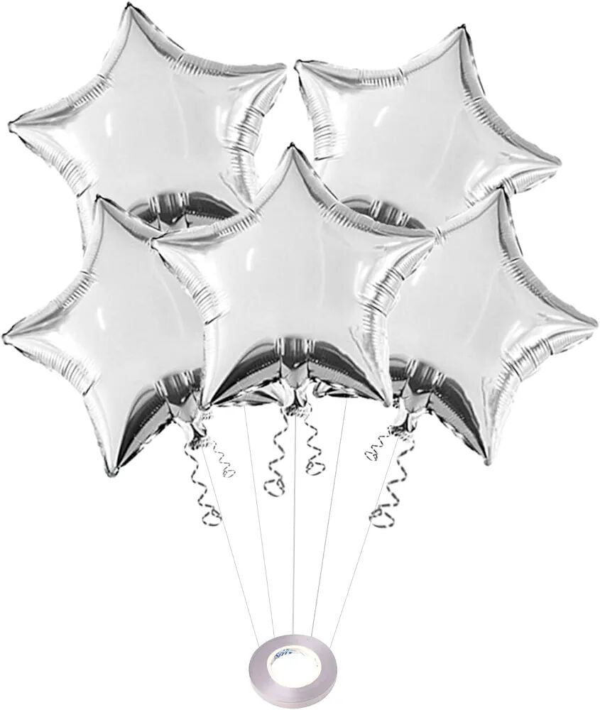 Silver 18" Star Shape Foil Loose Pack