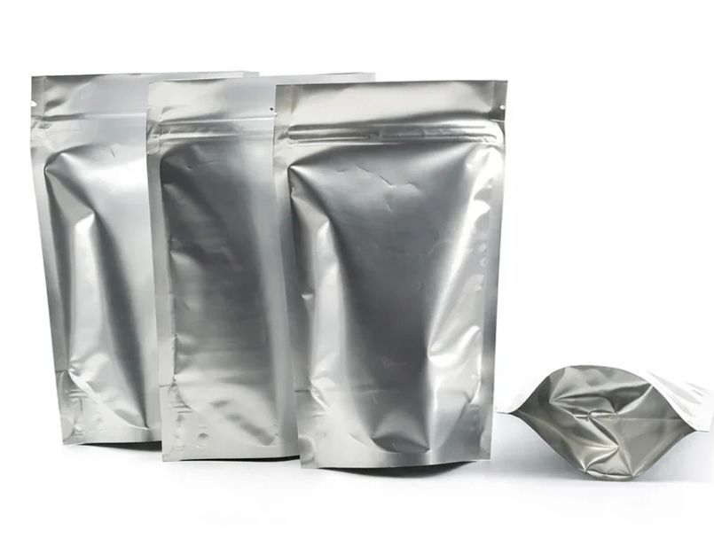 Silver Pouch Without Window - Standing Pouch - 110 GSM - Pack of 100