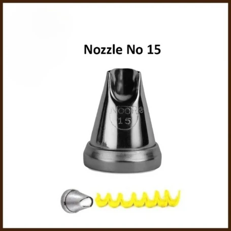Small Nozzle No. 15 – Stainless Steel Piping Tip for Cake Decoration
