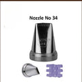 Small Nozzle No. 34 – Stainless Steel Piping Tip for Cake Decoration