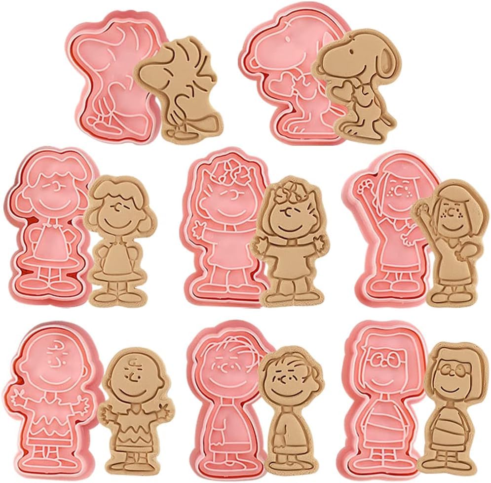 Snoopy Cartoon Theme Cookie Cutter & Embosser Set - 8 Piece - Pack of 1