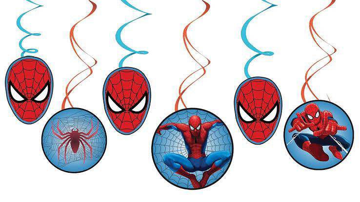 Spider Man Theme 12 Pcs Swirl Pack