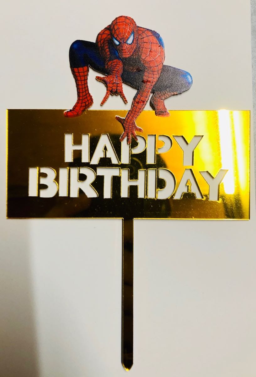 Spider Man Theme Cake Toppers
