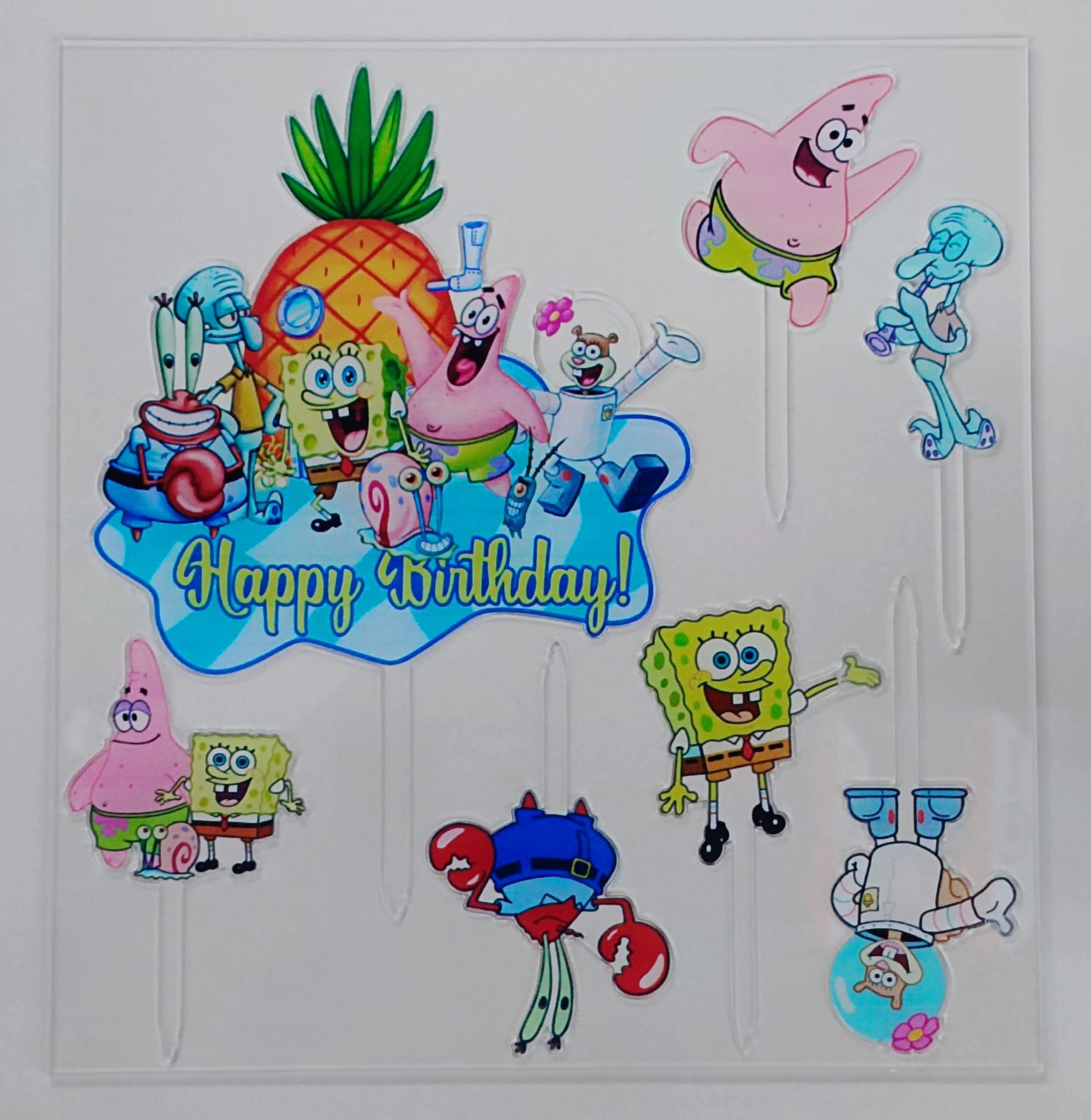 SpongeBob Theme Acrylic Topper Set
