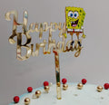 SpongeBob Theme Imported Acrylic Toppers Size Appx 5-8"