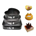 Springform Cake Pan Set - Round, Square & Heart Shape Non-Stick Baking Tins - 3 Shapes per Pack - Pack of 1