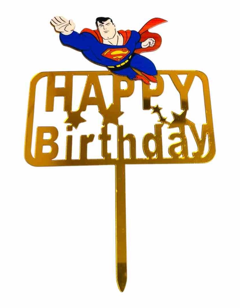 Superman Theme Cake Toppers