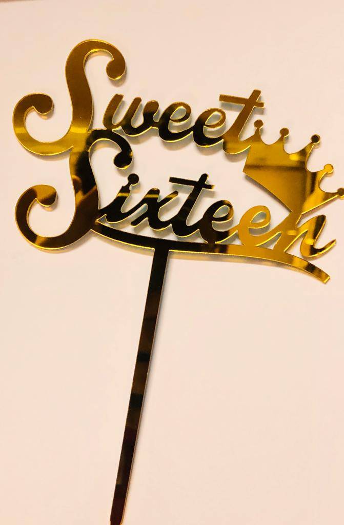 Sweet Sixteen Cake Topper