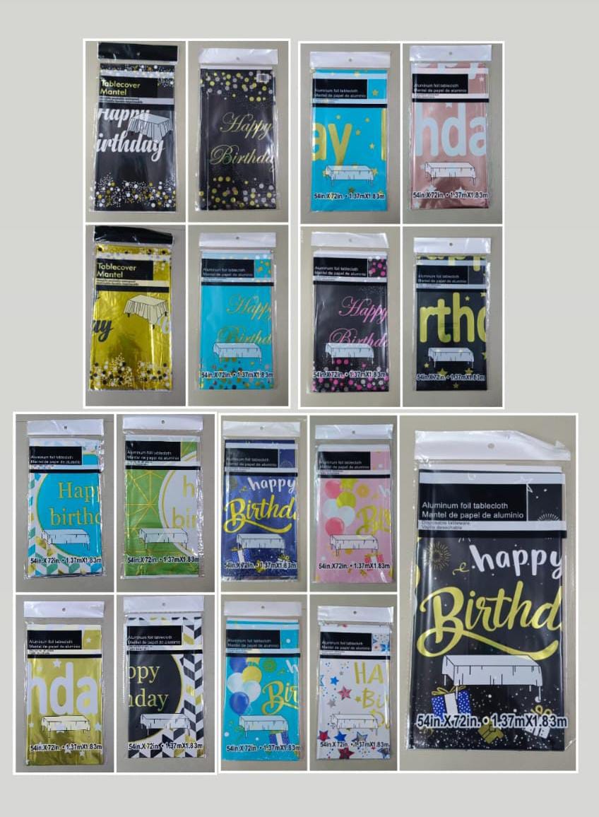 Table Cover 54" x 72" Appx Assorted