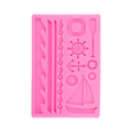 Marine Themed Silicone Fondant Mould – 1 Piece - Boat, Anchor, Life Buoy & Ocean Cake Decor Mould
