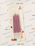 Thin Candle 6 pcs Rose Gold