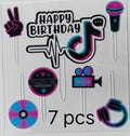 TikTok Theme Acrylic Topper Set