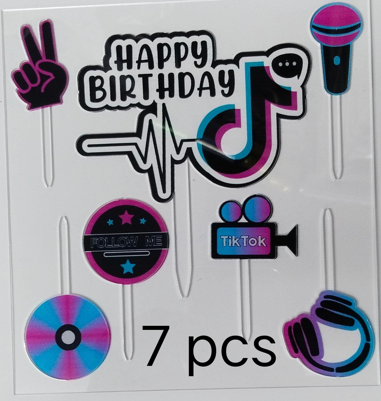 TikTok Theme Acrylic Topper Set