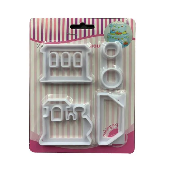 Train Theme Fondant & Cookie Cutter Set - 4 Pieces - Pack of 1