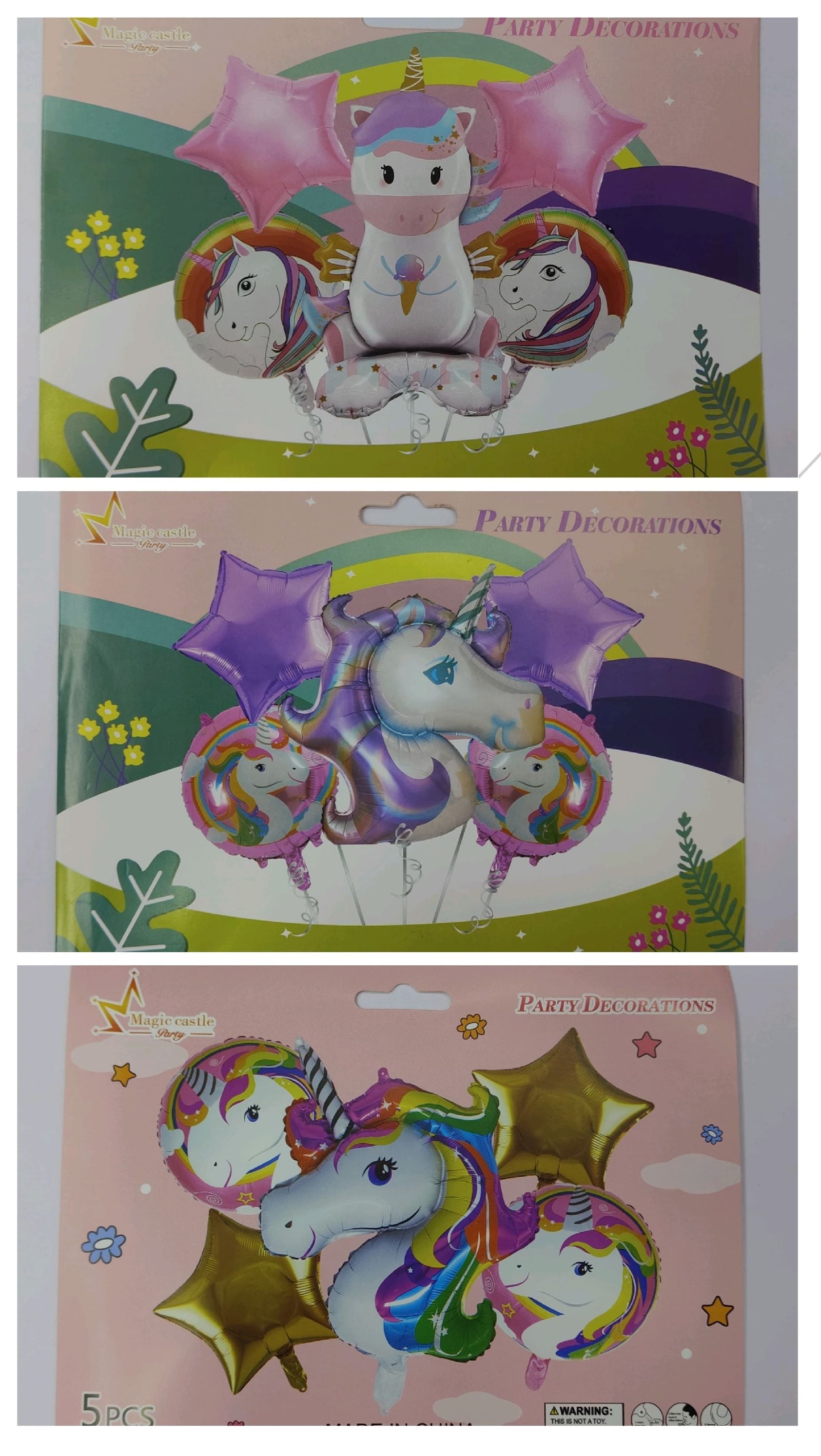 Unicorn 5 Pcs Foil Balloon
