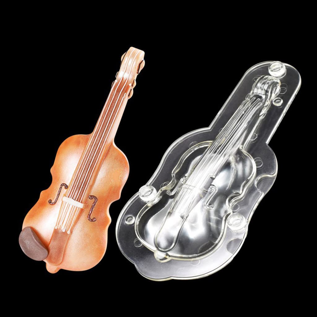 Violin Shape Chocolate Mould - Musical Instrument Chocolate Mould for Cake & Dessert Decoration - Pack of 1