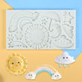 Weather Theme Silicone Fondant Mould - 20x11 cm