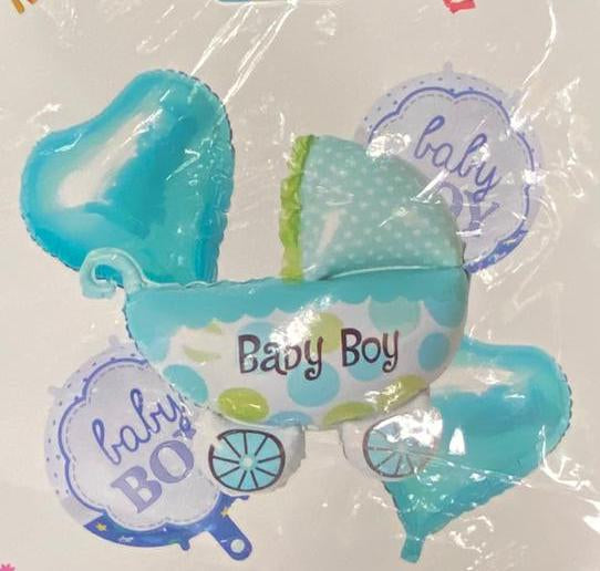 Welcome Boy 5 Pcs Set Foil Balloon