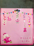 Welcome Girl Swirls 12 Pcs