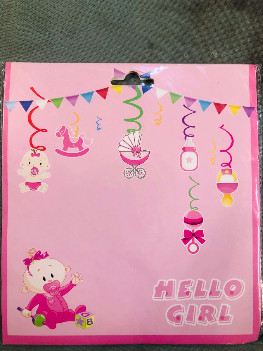 Welcome Girl Swirls 12 Pcs