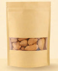 Window Kraft Zip Lock Pouch - Brown Zip lock Pouch - Pack of 100