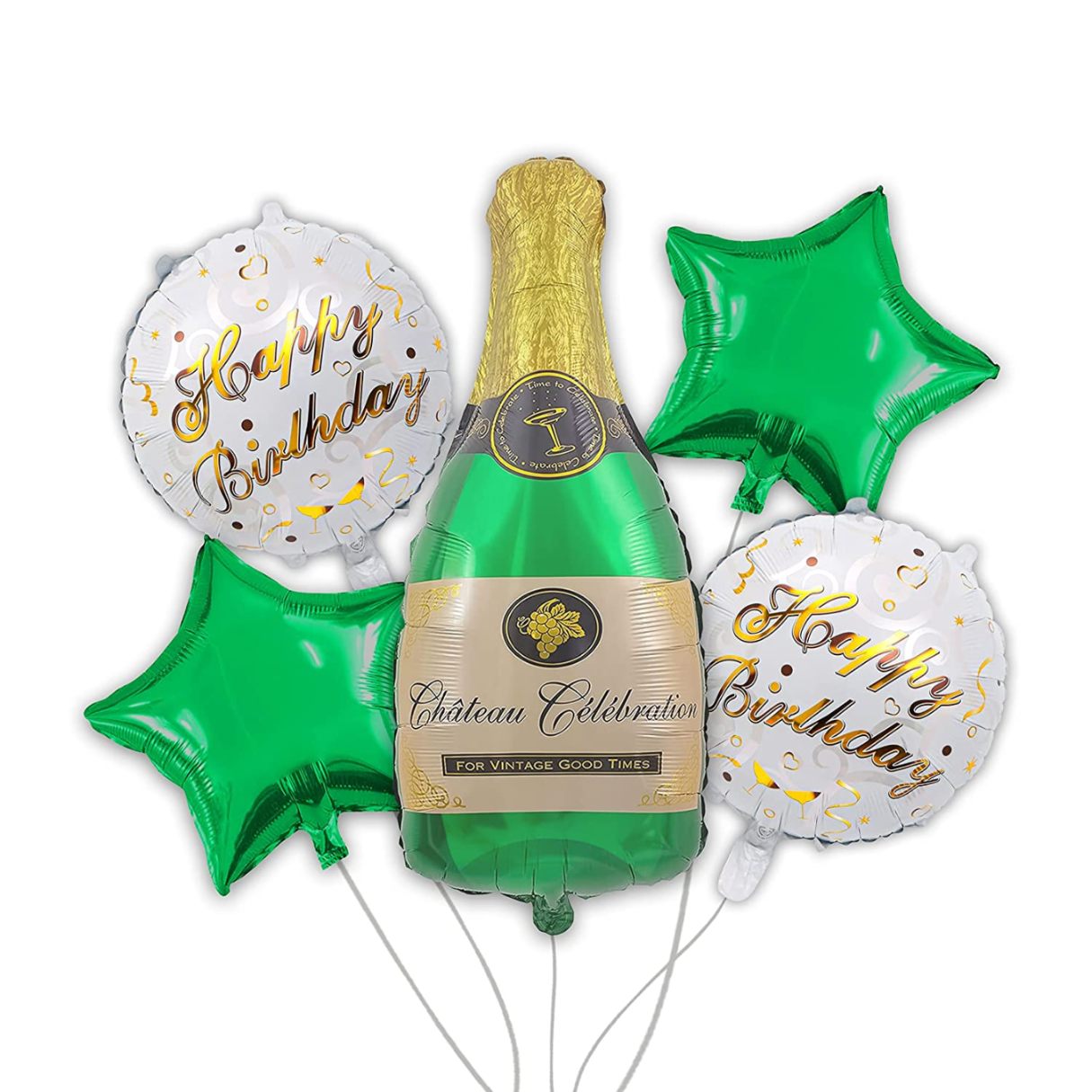 Wine Bottle Theme 5 Pcs Foil Set