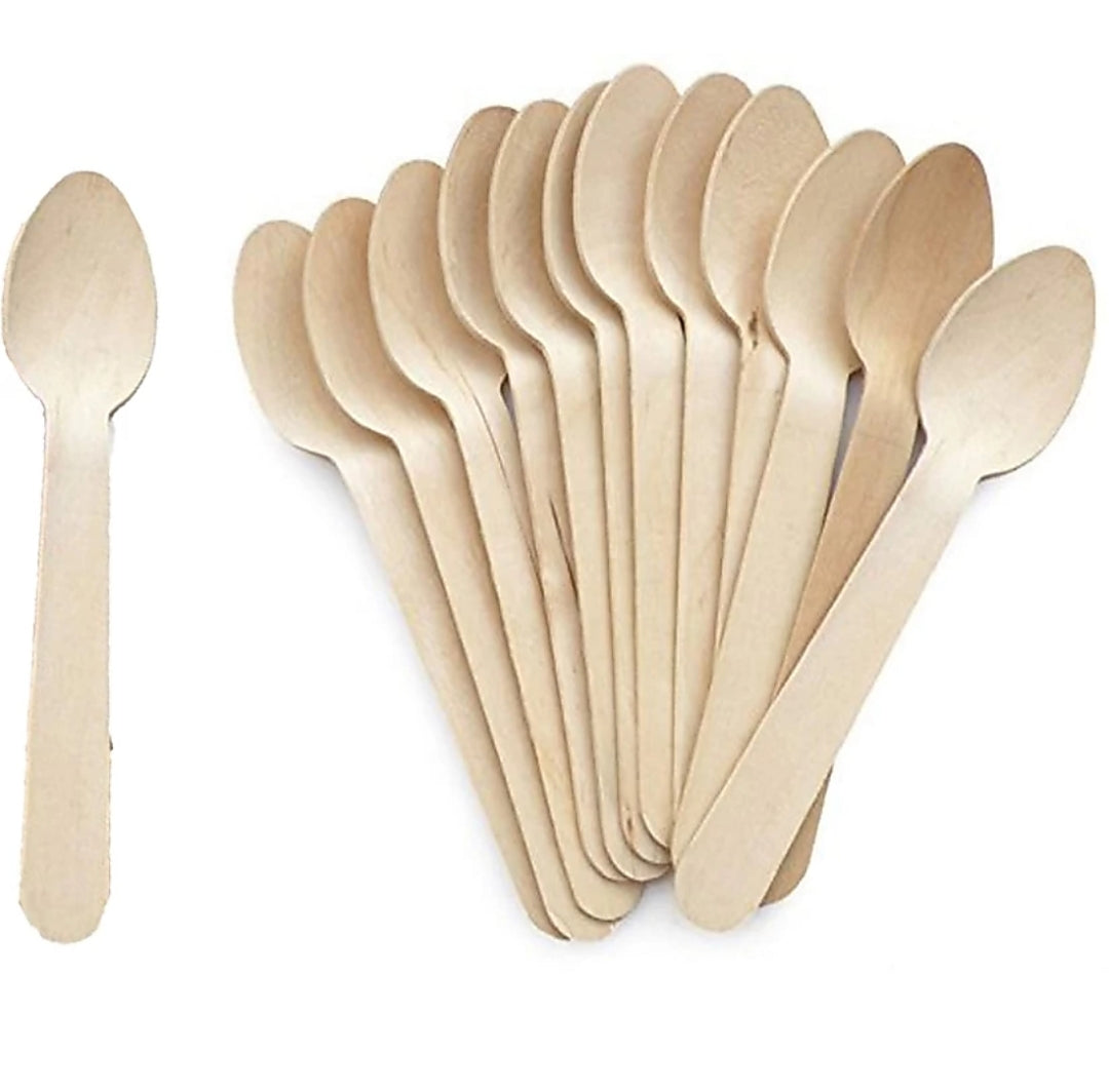 Wooden Spoon 14 cm - 100 Pcs Pack