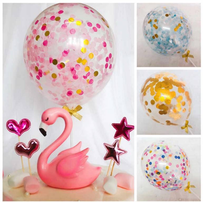 Balloon Confetti Topper (Assorted Colors)