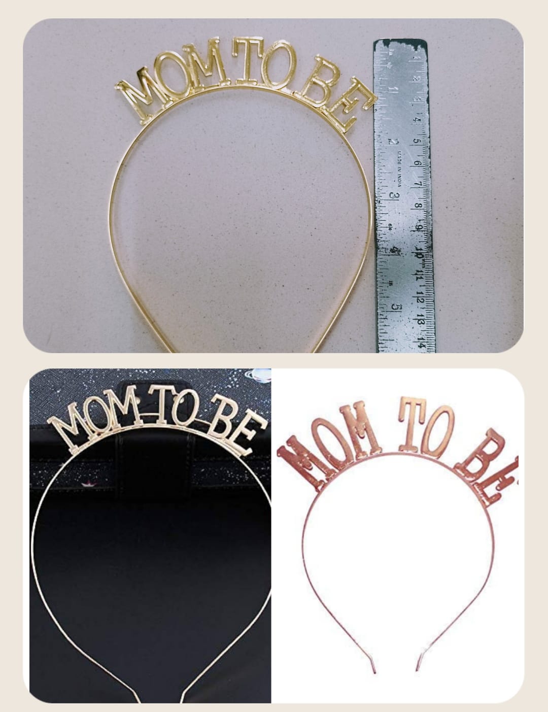 Metal Crown Mom To Be - Gold / Rose Gold