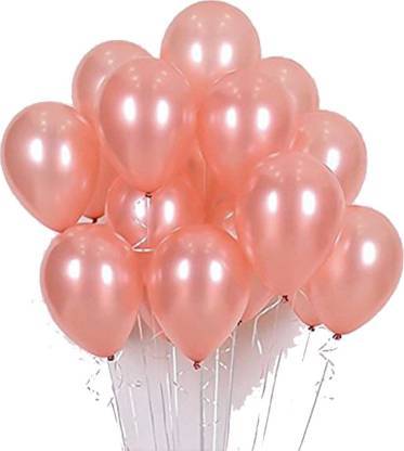 Metallic Rose Gold Balloons Latex - 50 Pcs Pack