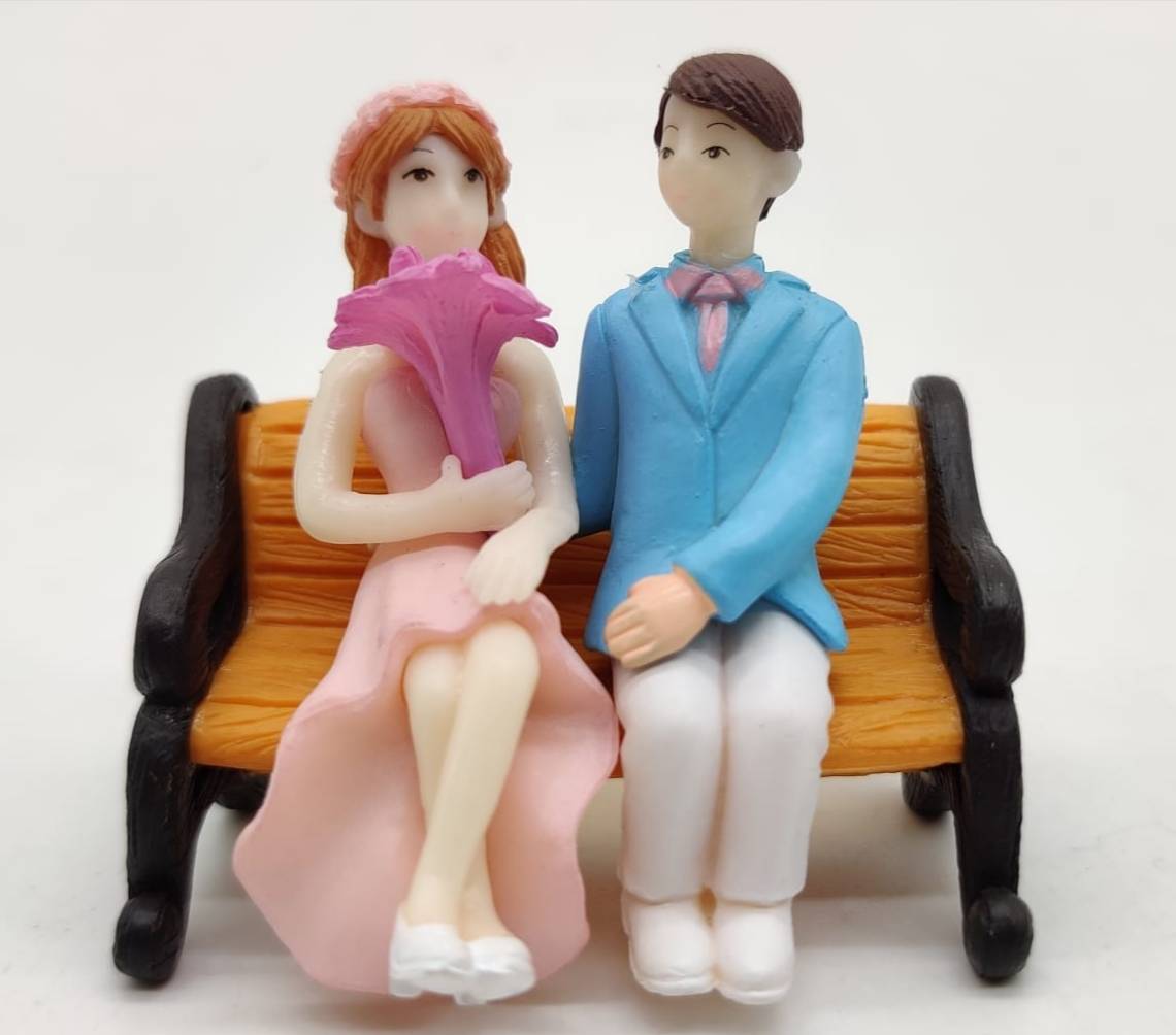 Miniature Couple Park Bench
