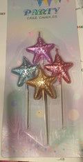Premium Star Candles 4 pcs Set