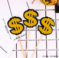 $ Sign Cake Topper Hamper Decoration Pkt of 10 Sticks