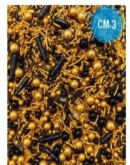 Sprinkle Fusion Edible Black & Golden 1 Kg Pack
